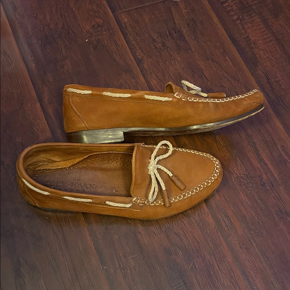 Cole Haan Tan Leather Moccasins - Picture 2 of 2
